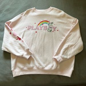 Playboy by Pacsun Rainbow Bunny Sweatshirt